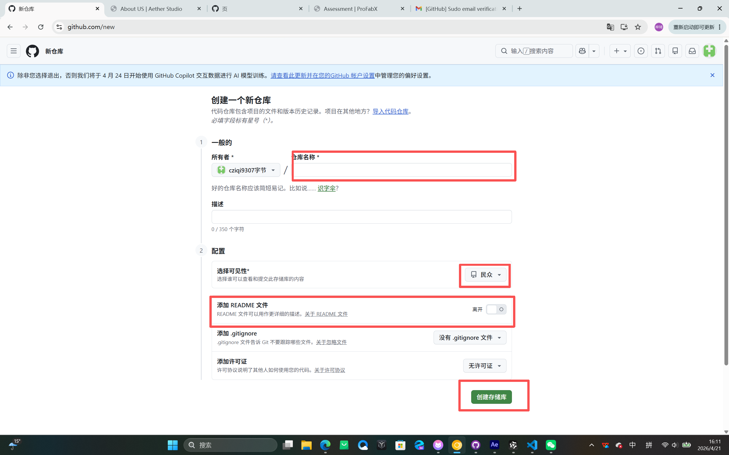 GitHub Pages Settings 1